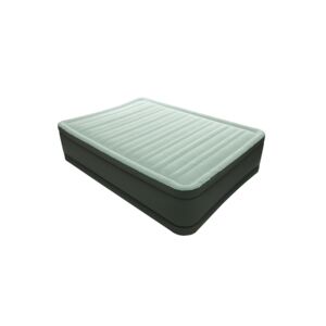 Intex PVC Full Raised Dura-Beam Premaire Elevated Air Bed with Built-In Electric Air Pump Grey and Green